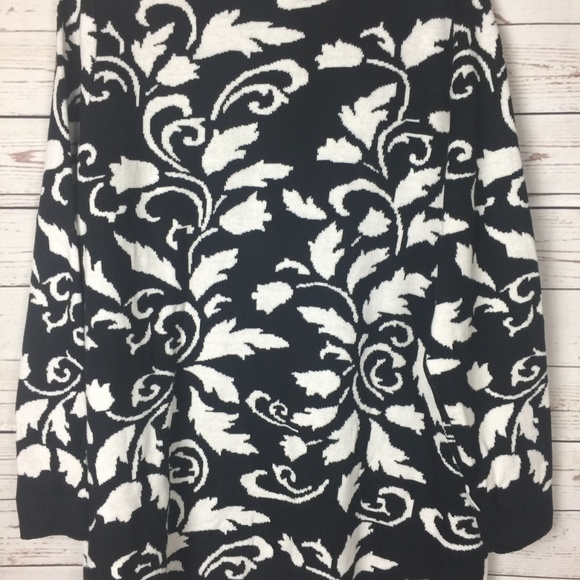 Charter Club Deep Black Flower-Print Sweater - Picture 2 of 4